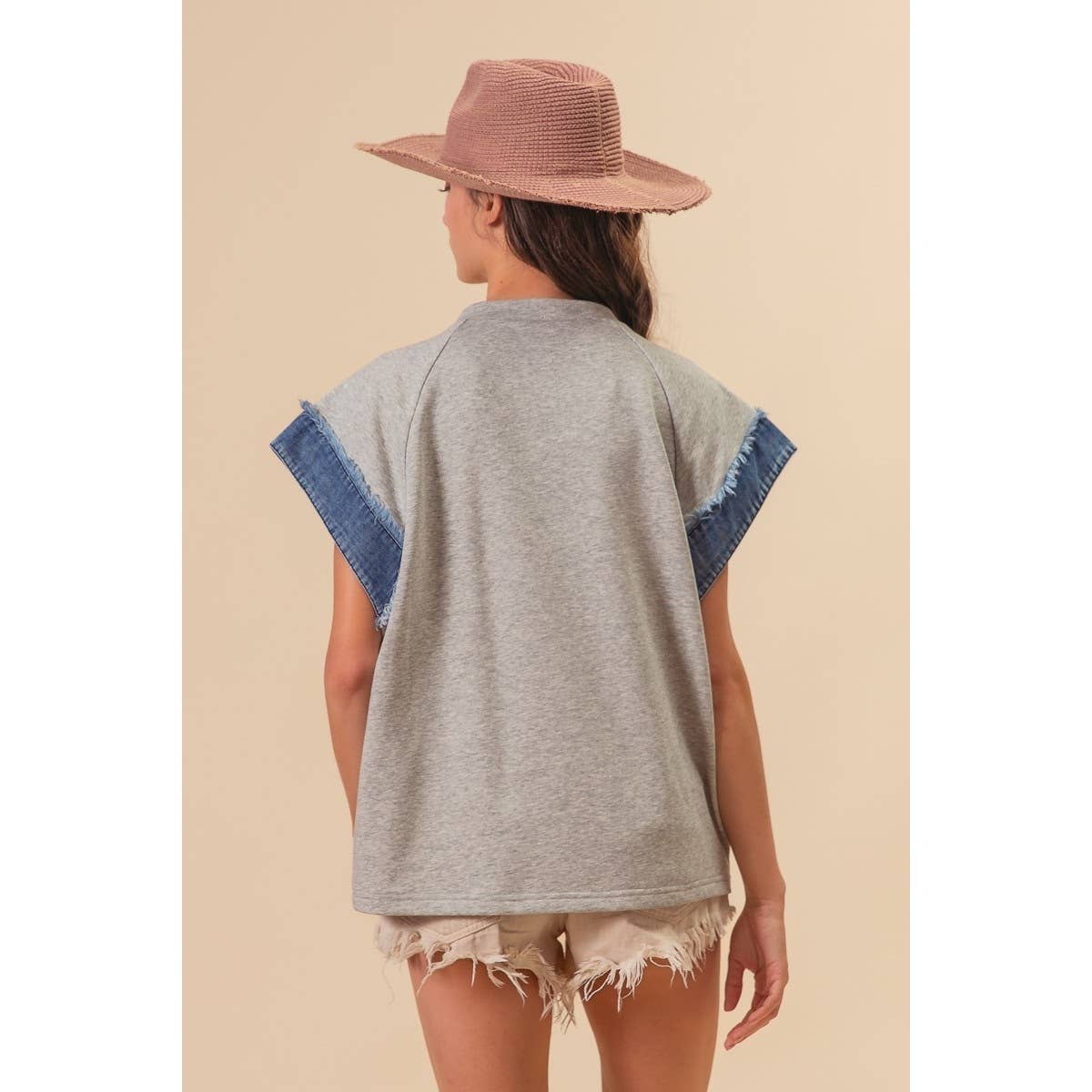 FOURTH OF JULY THEME WITH DENIM COMBO TOP