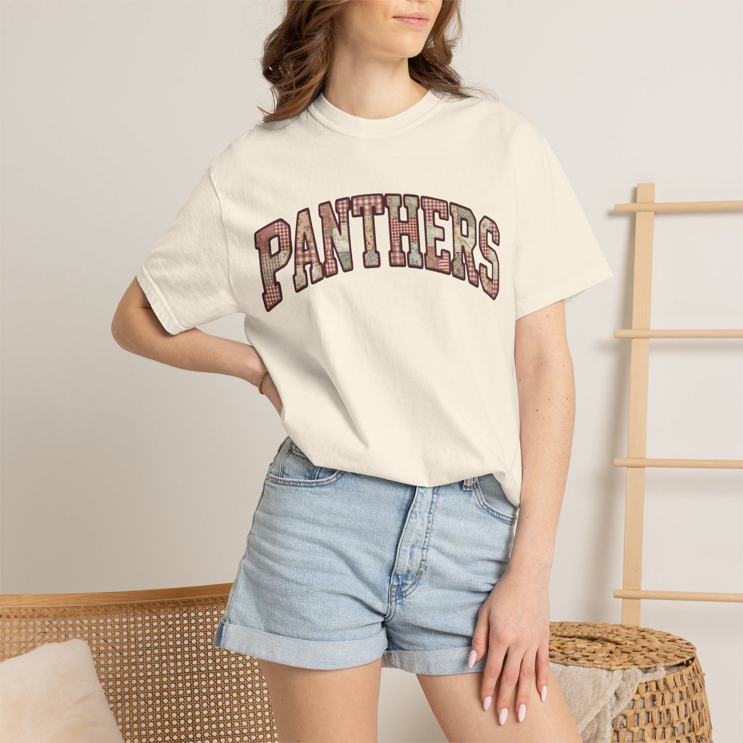 Panthers Patchwork Inspired T-Shirt