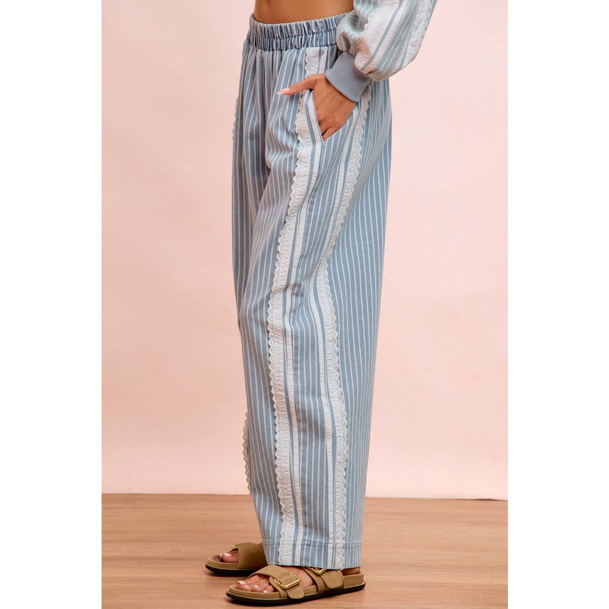 Sweet Betty Striped Lace Pants