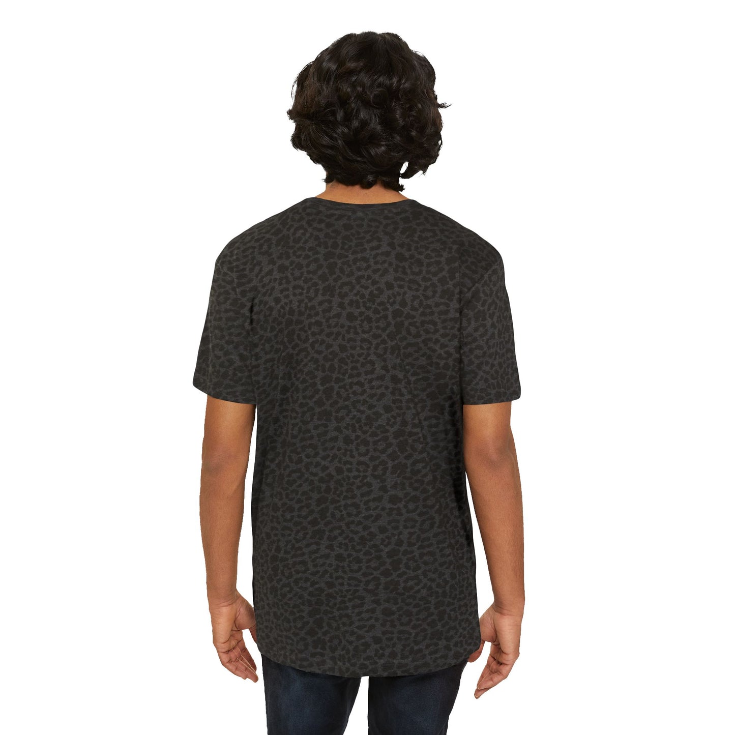 Panthers Bold Text T-Shirt | Leopard Print Background