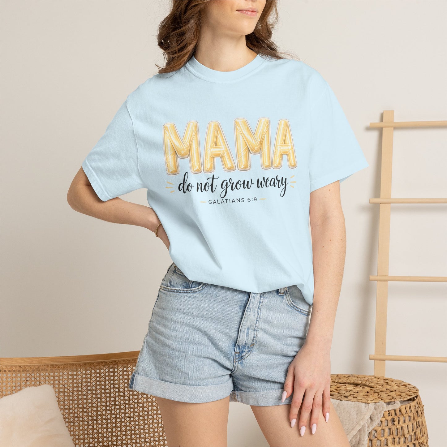 Mama do not grow weary T-shirt | Hannah Harper String Cheese Galatians 6:9