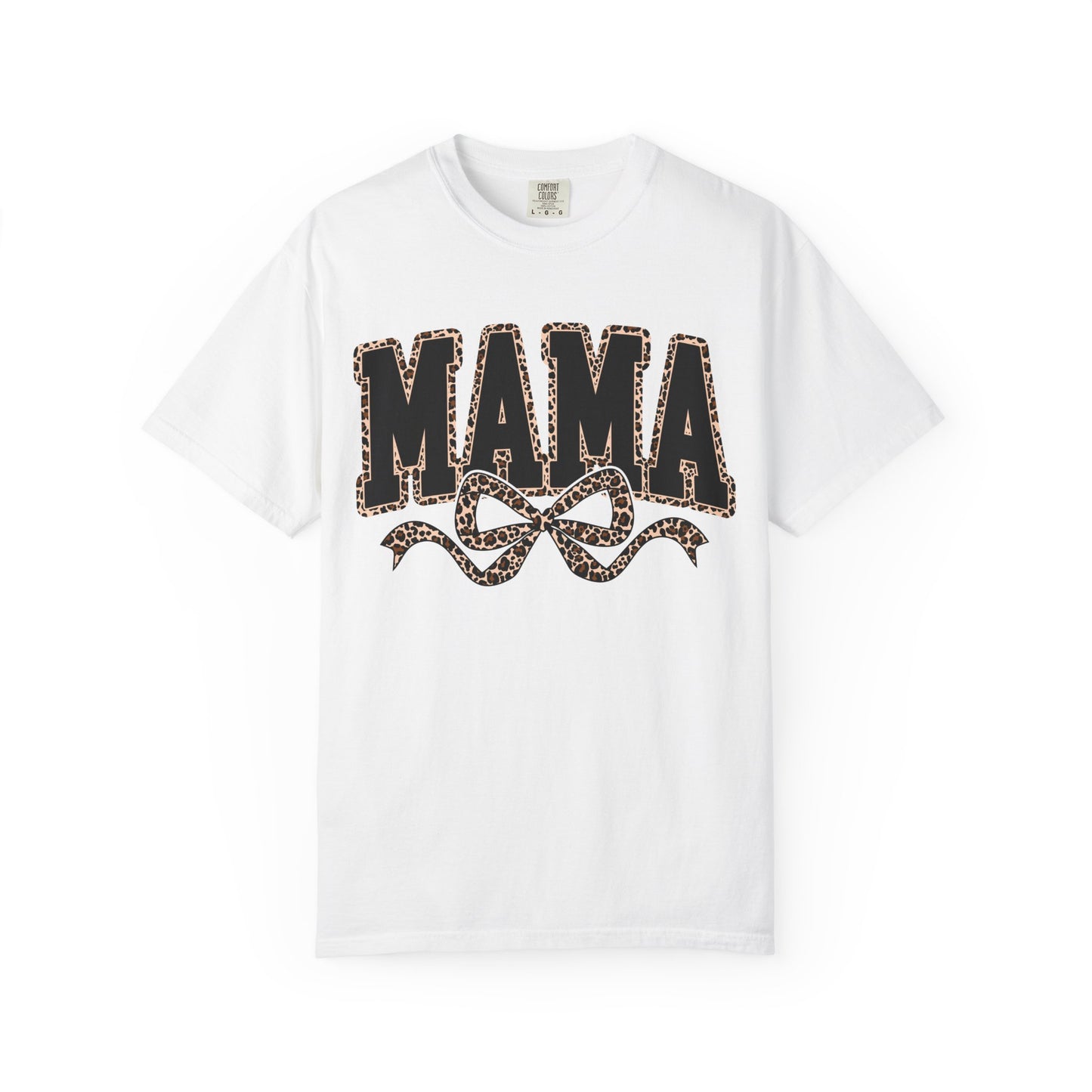 Mama Leopard Bow T-Shirt | Mama Graphic Tee, Animal Print Mom Shirt