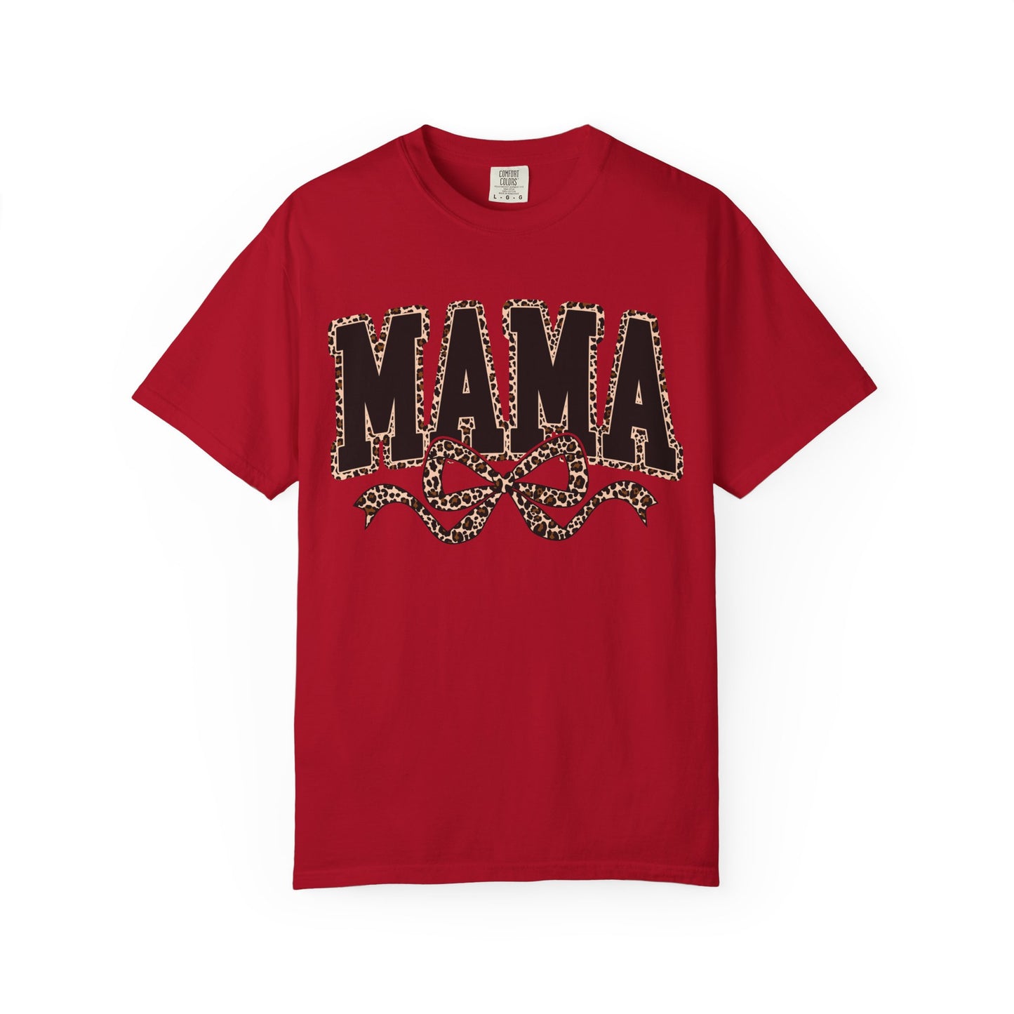 Mama Leopard Bow T-Shirt | Mama Graphic Tee, Animal Print Mom Shirt