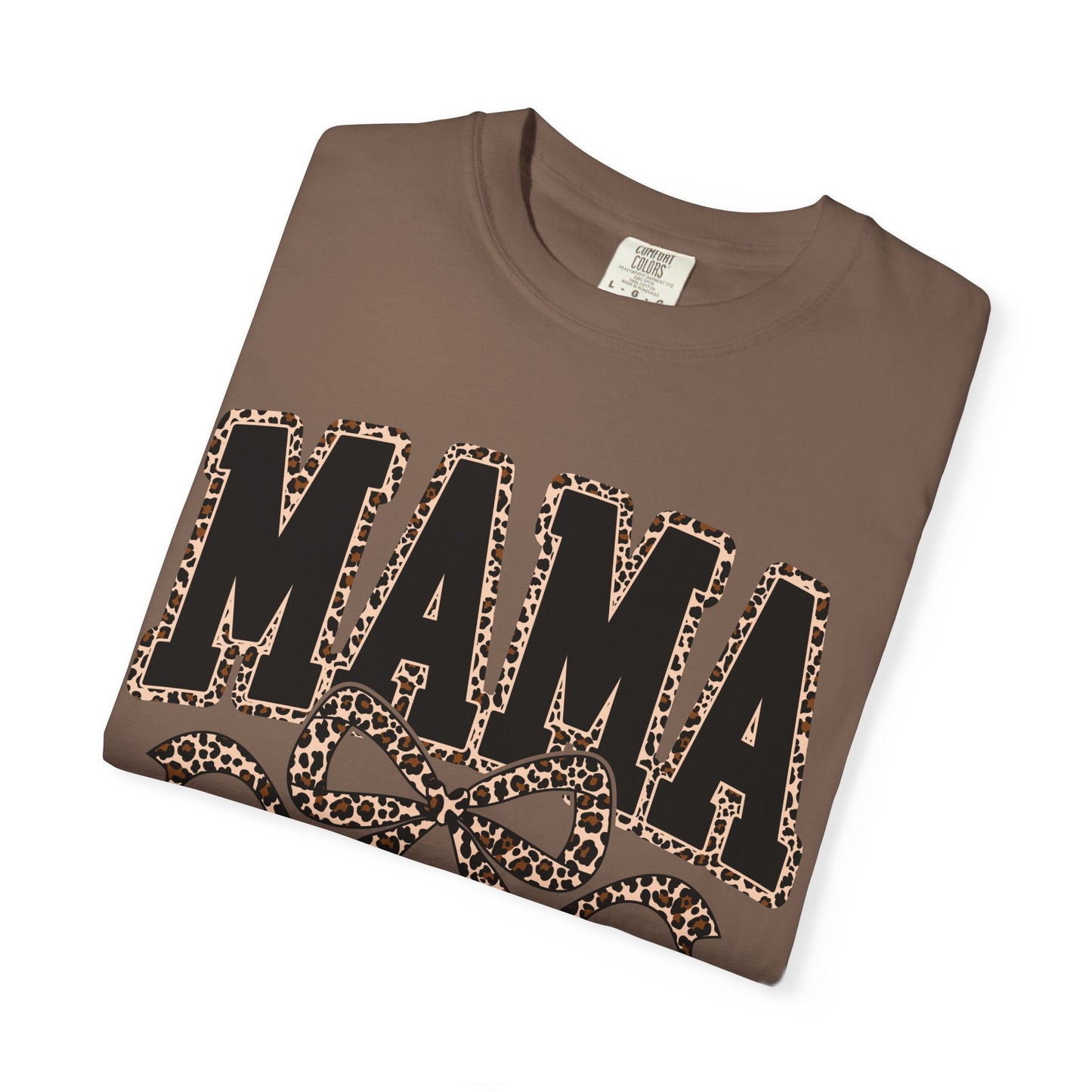 Mama Leopard Bow T-Shirt | Mama Graphic Tee, Animal Print Mom Shirt