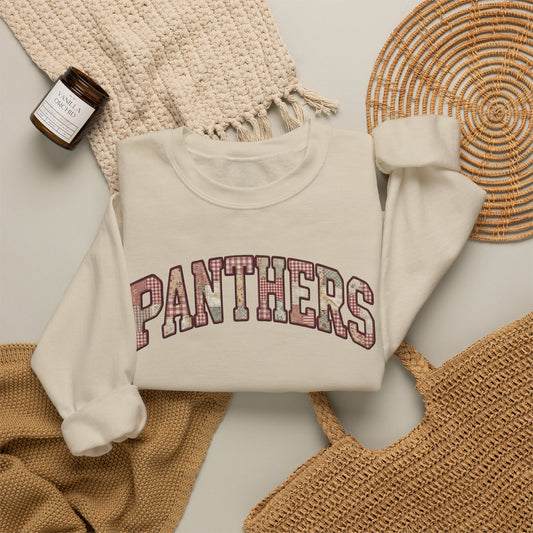 Panthers Vintage Varsity Lettering Sweatshirt | School Team Crewneck
