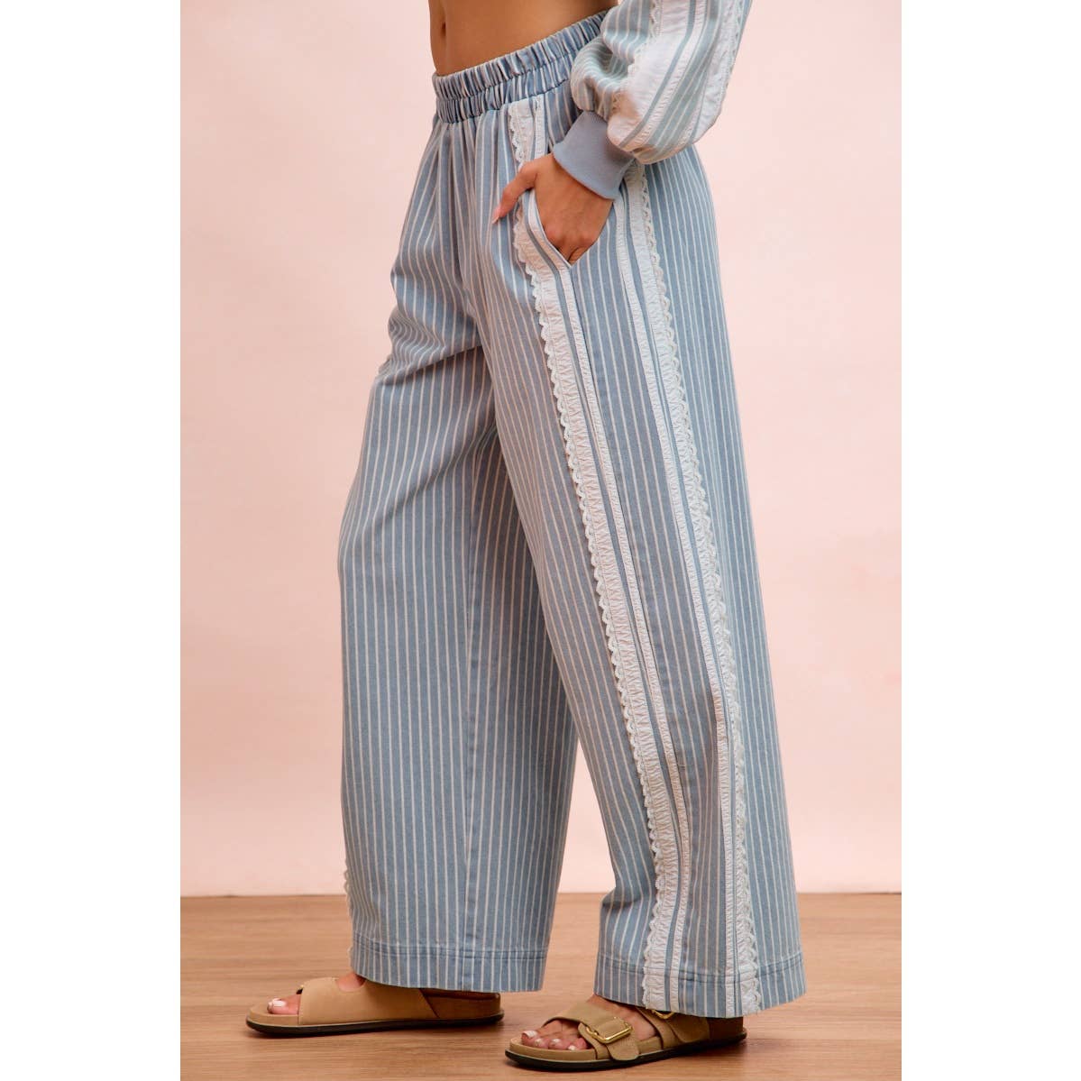 Sweet Betty Striped Lace Pants