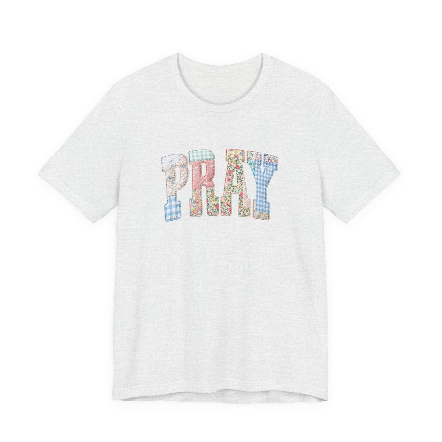 PRAY floral patchwork tee | Prayer graphic t-shirt