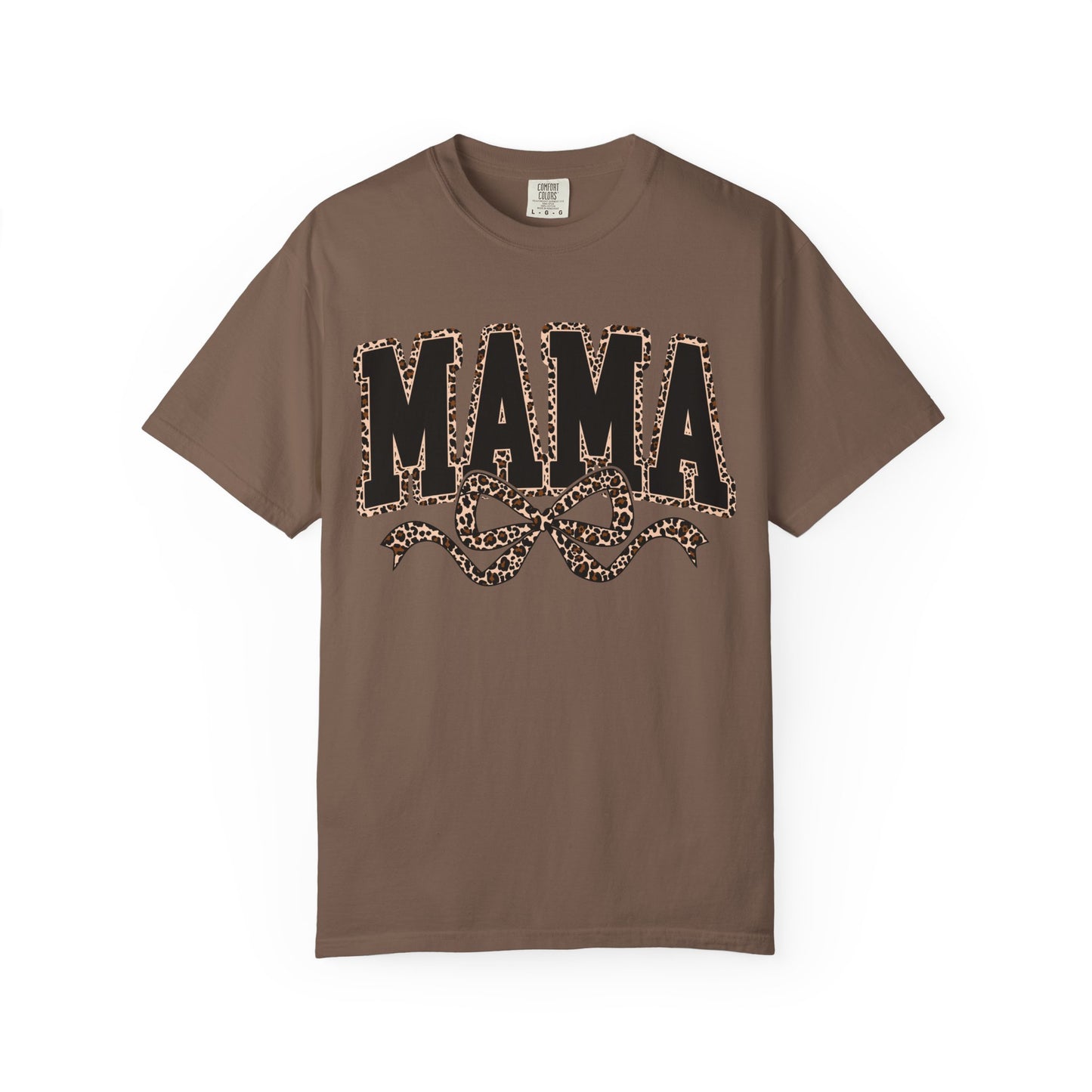 Mama Leopard Bow T-Shirt | Mama Graphic Tee, Animal Print Mom Shirt