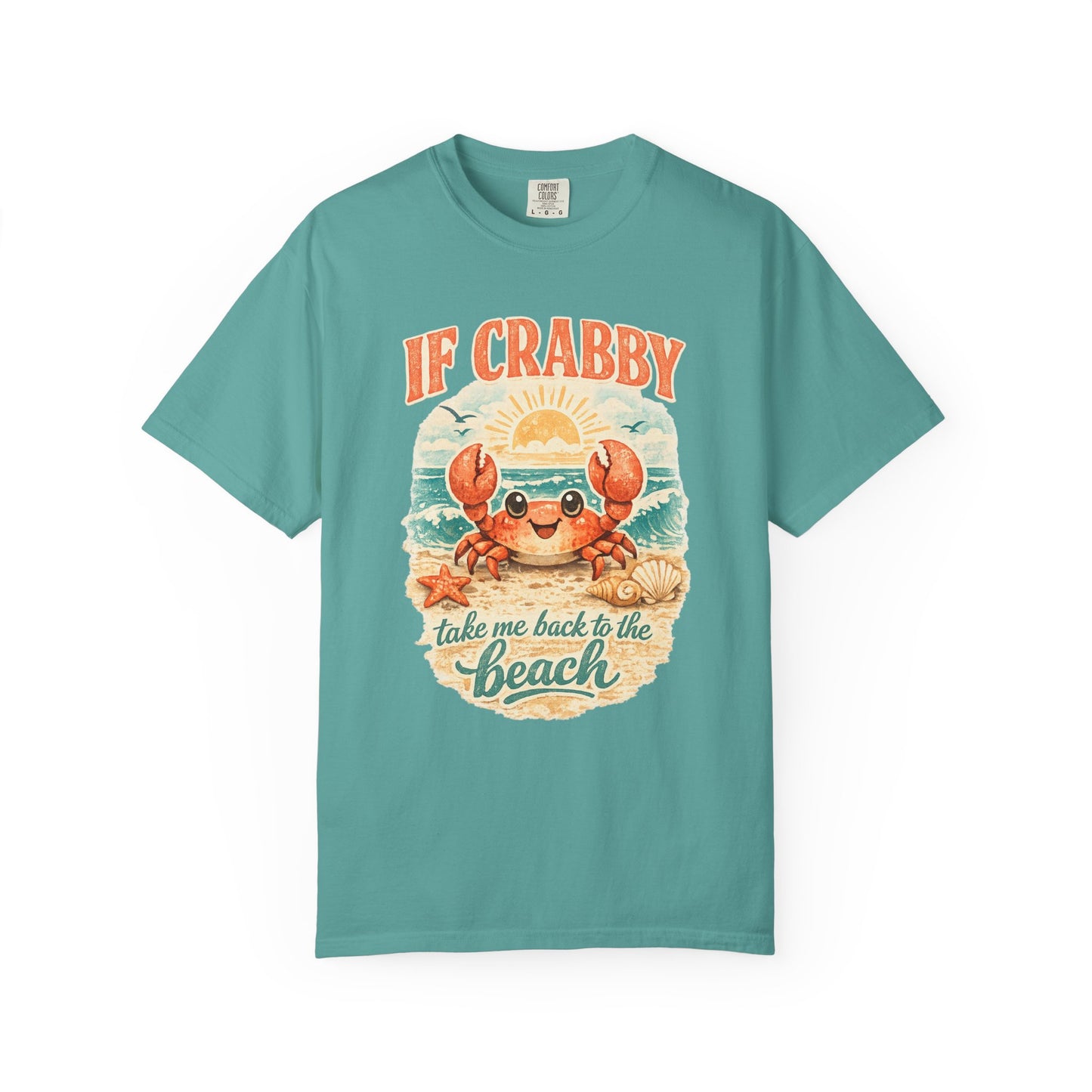 If Crabby Take Me Back to the Beach T-shirt | Cute Crab Beach Sunset Tee
