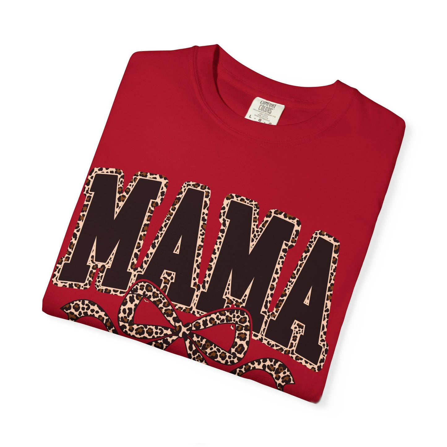 Mama Leopard Bow T-Shirt | Mama Graphic Tee, Animal Print Mom Shirt