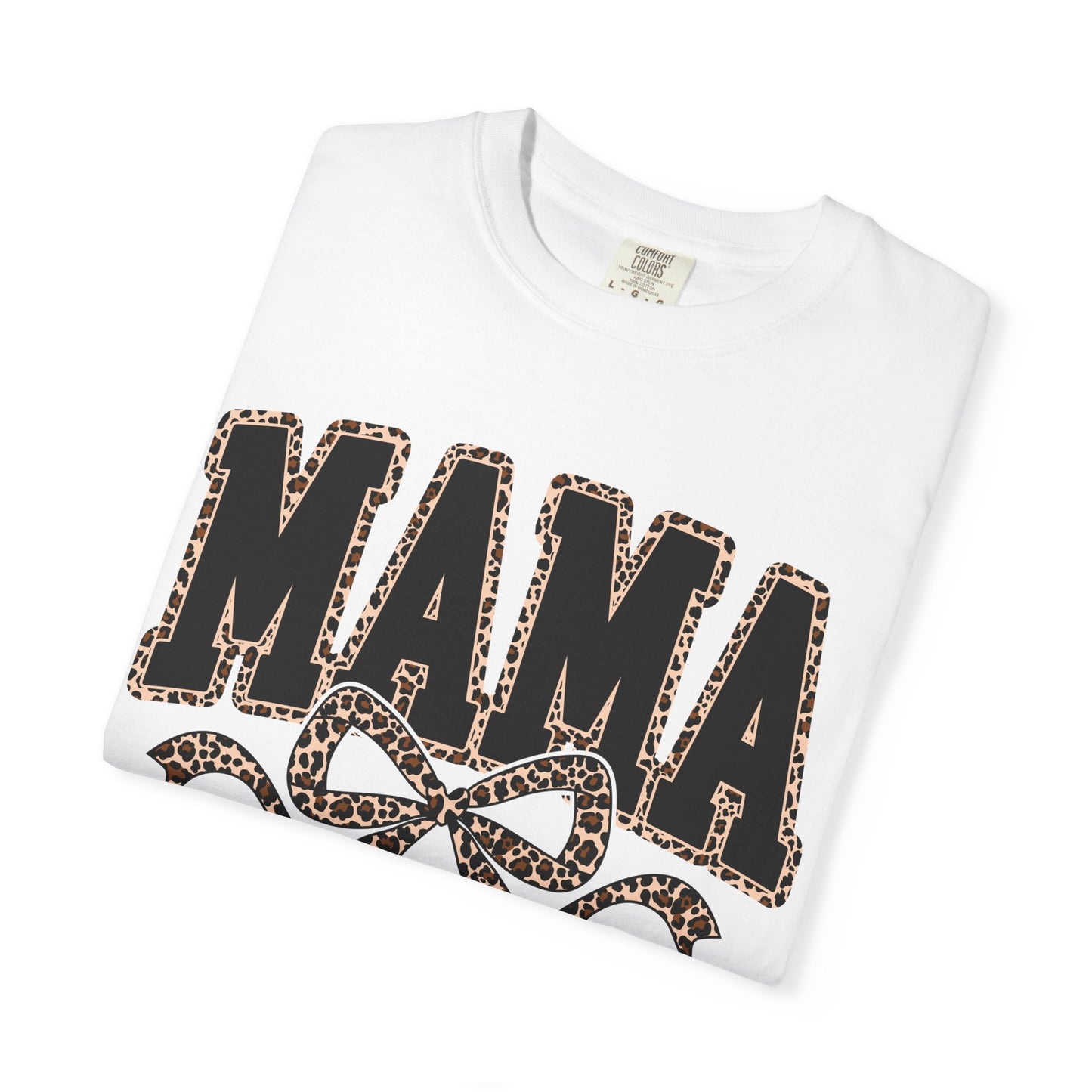 Mama Leopard Bow T-Shirt | Mama Graphic Tee, Animal Print Mom Shirt