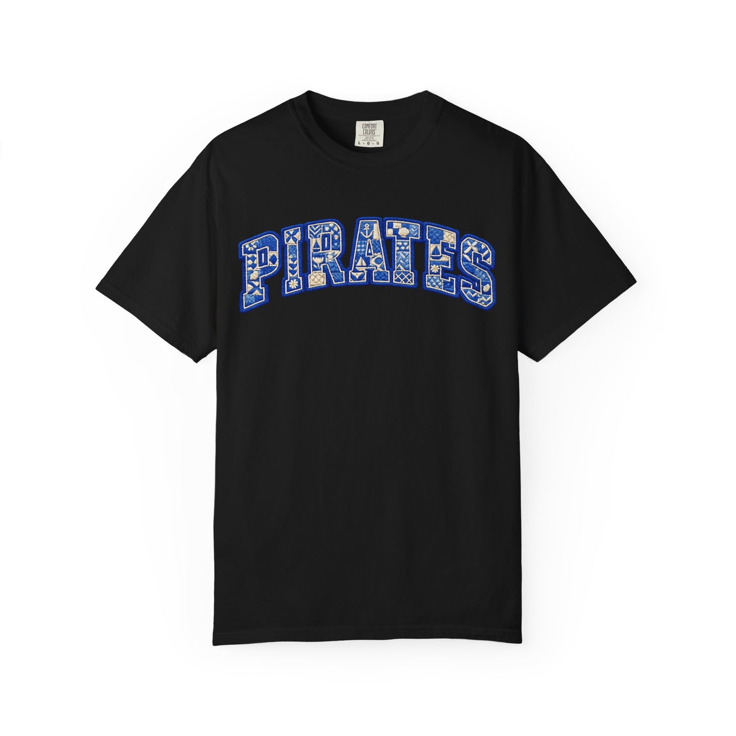 Pirates Patchwork Inspired Team T-Shirt | Retro Arched Lettering