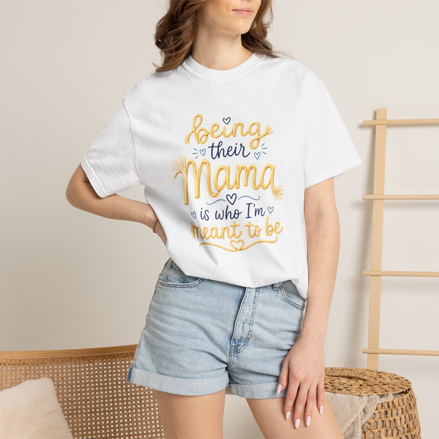Being Their Mama is Who I'm Meant to Be T-shirt | Mom Typography Tee - Hannah Harper