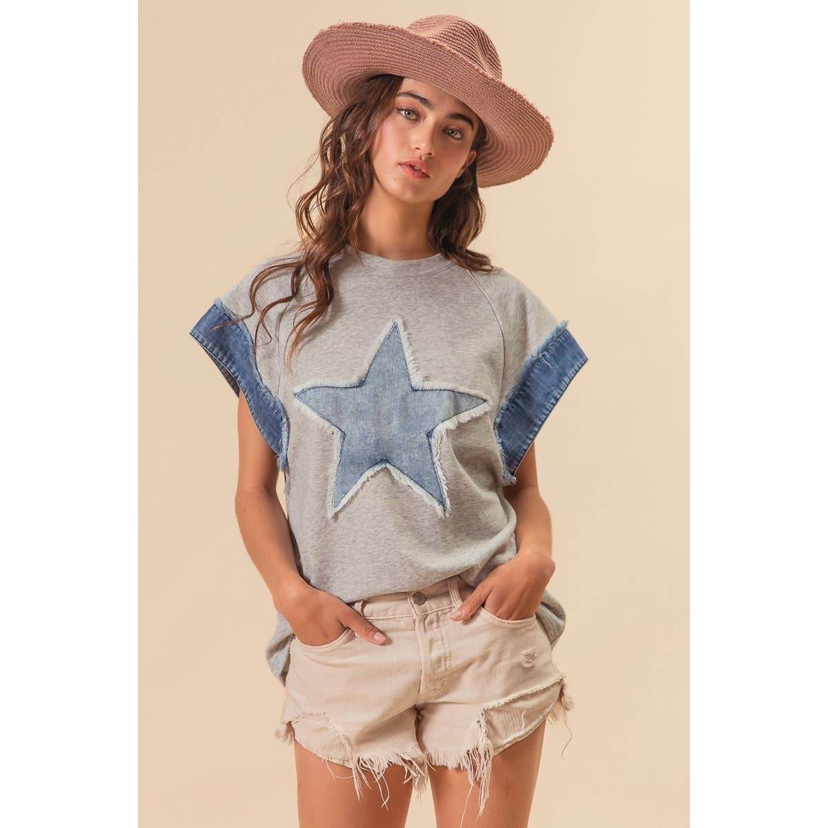FOURTH OF JULY THEME WITH DENIM COMBO TOP