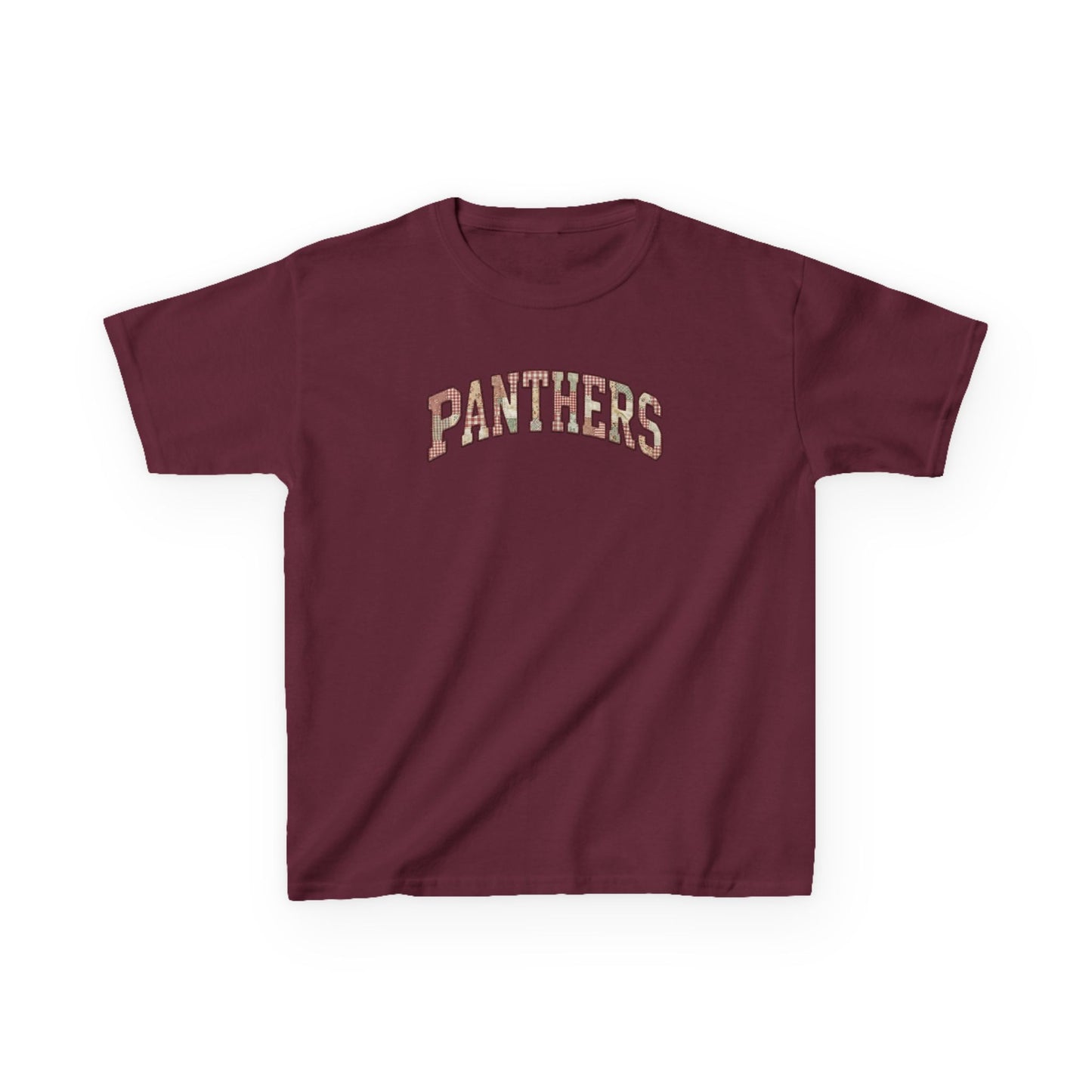 Panthers Patchwork Inspired Kids Tee | Vintage School Sports Shirt