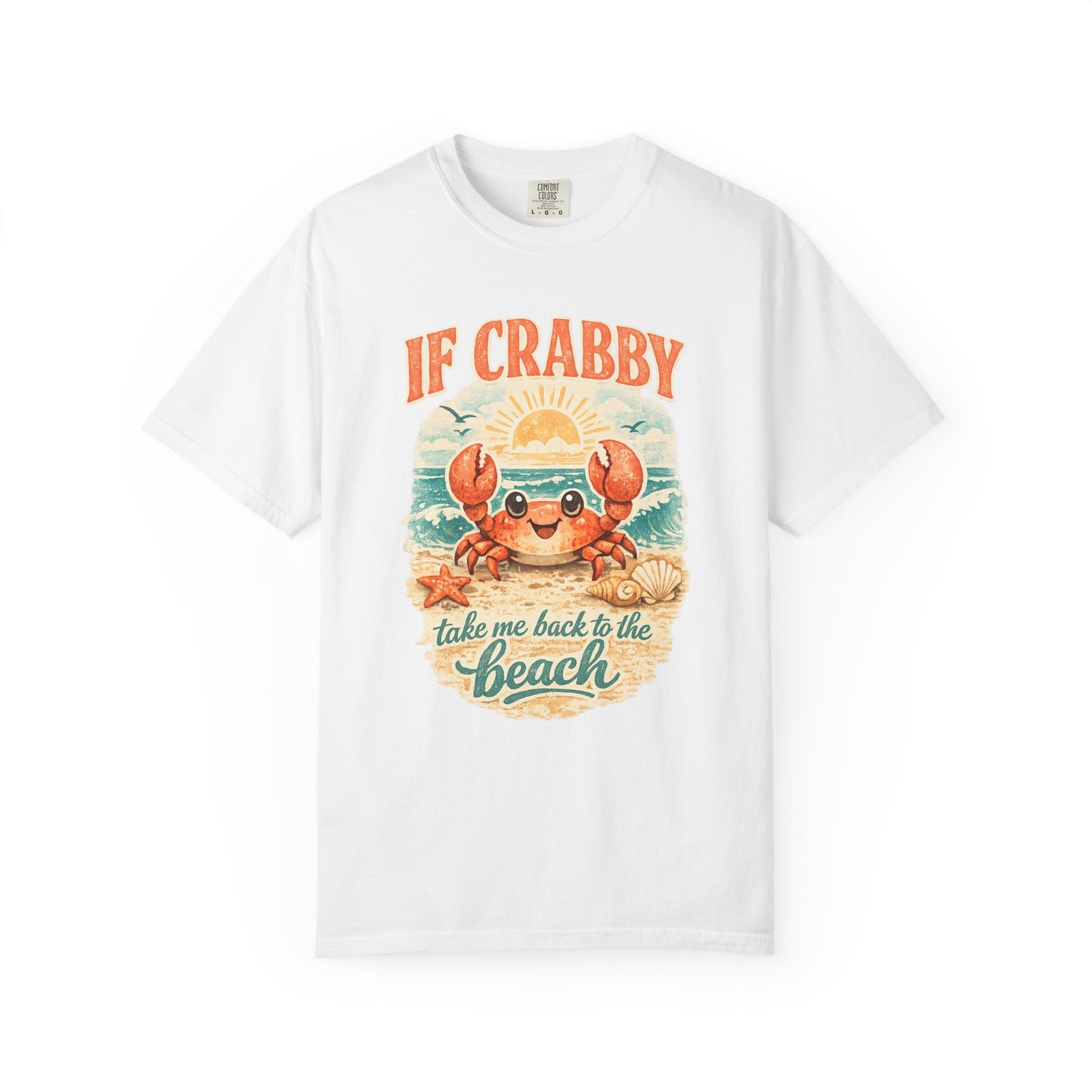 If Crabby Take Me Back to the Beach T-shirt | Cute Crab Beach Sunset Tee