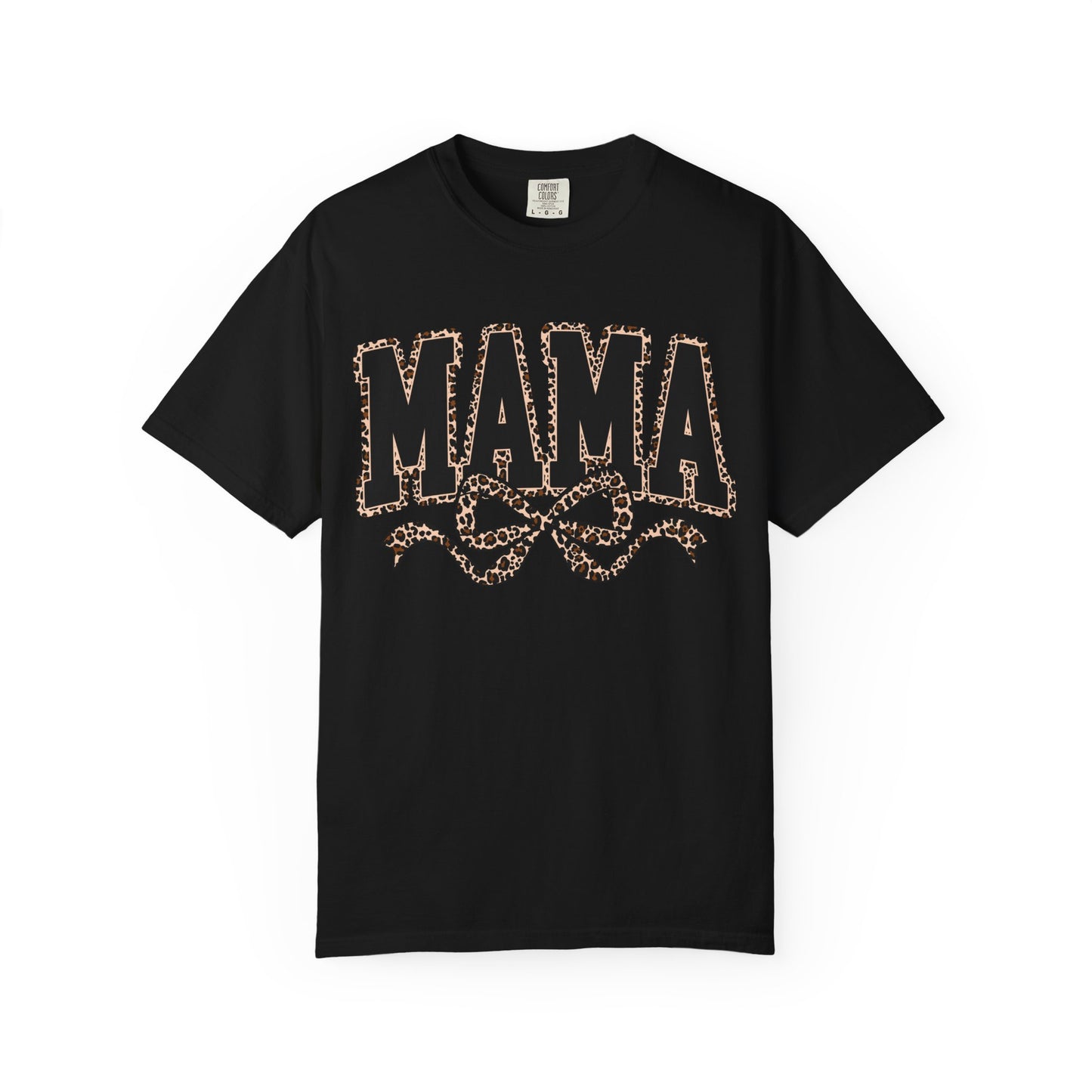 Mama Leopard Bow T-Shirt | Mama Graphic Tee, Animal Print Mom Shirt