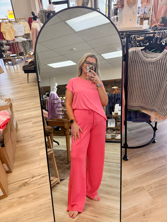 Relaxed Dolman Short Sleeve  Round Neck Top