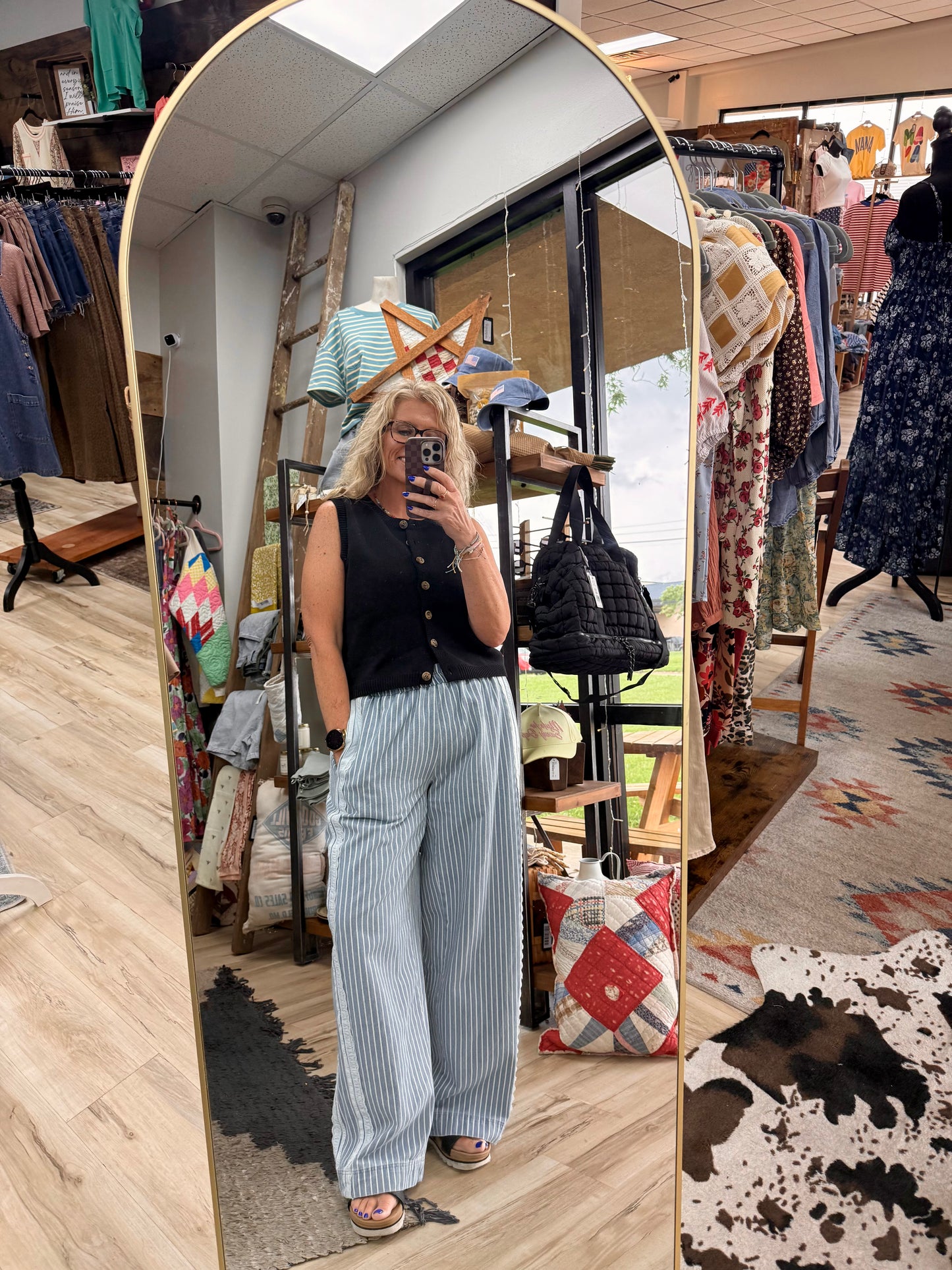 Sweet Betty Striped Lace Pants