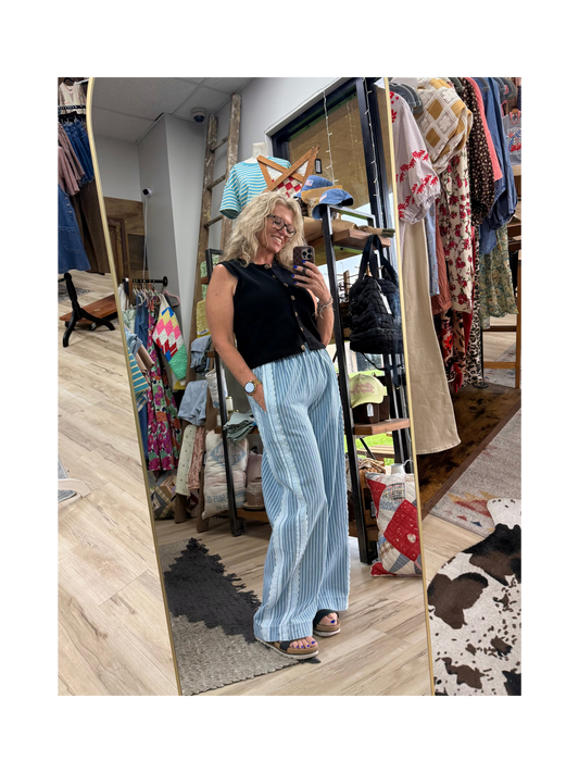 Sweet Betty Striped Lace Pants