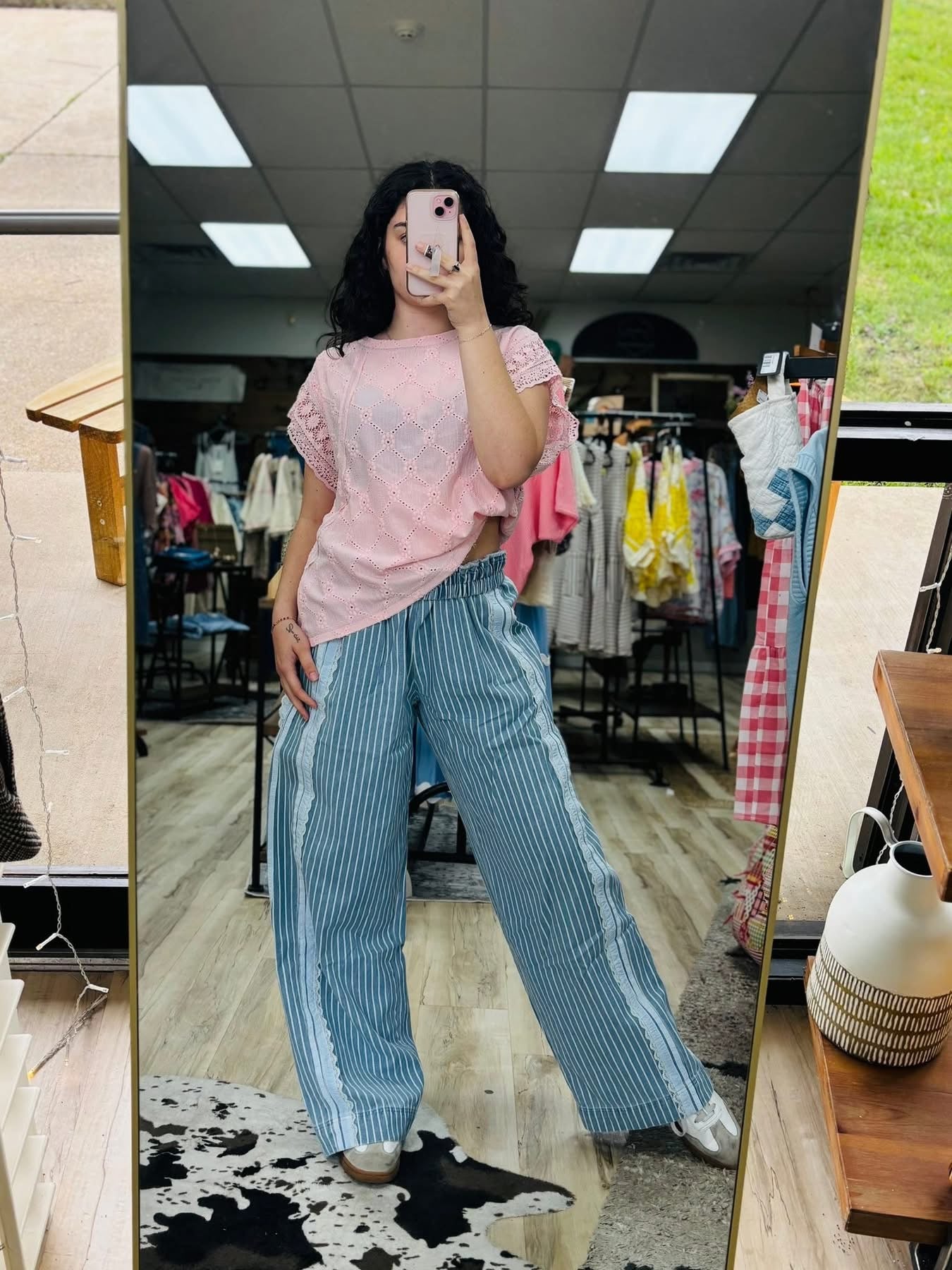 Sweet Betty Striped Lace Pants